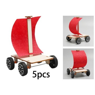 5 Stück Zum Selbermachen Windkraft Auto Modell Lehrmittel für Kindergeburtstag Geschenke Kinder