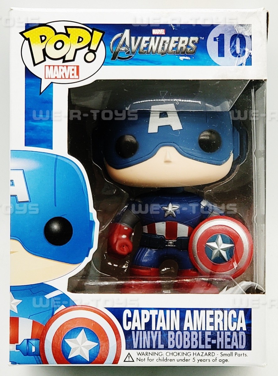 Funko Pop! Marvel Avengers Captain America Vinyl Bobble-Head #10