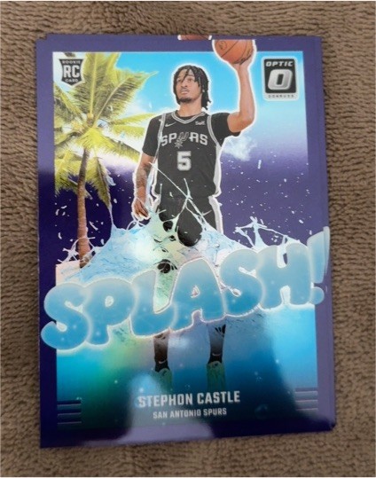 2024-25 Panini Donruss Optic #14 Stephon Castle Splash Purple Prizm Rookie