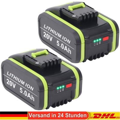 1/2 X 5,0Ah Akku für Original Worx 20V MAX WA3551.1, WA3572, WA3553, WX390 WX176