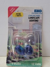 Vintage EIKO #918B  2 Pack Landscape Lighting Bulbs 12v 7watt NOS Sealed Blue
