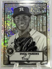 2021 Topps Chrome #57 Enoli Paredes Black & White Mini-Diamonds Refractor 🔥