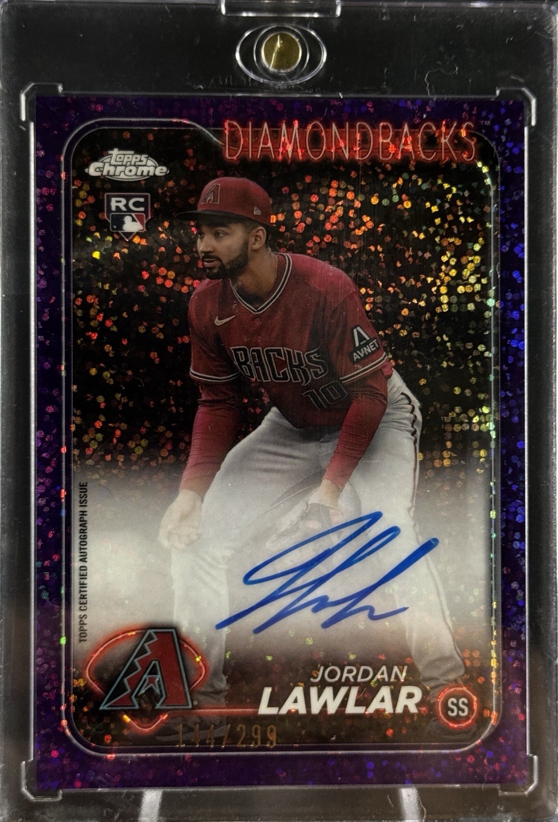 JORDAN LAWLAR - 2024 Topps Chrome Rookie Autographs #RA-JLA Purple Speckle /299