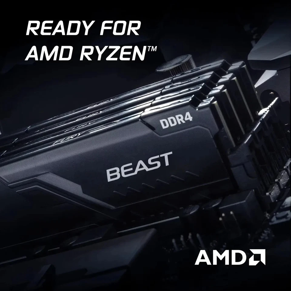 Lot Fury Beast DDR4 8G16G 32GB 3600 3200Mhz RAM PC Memory 288Pin XMP2.0 Heatsink - Image 4 of 4