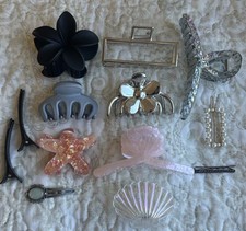 Modern/ Vintage Hair Clips, Claw Holders- Lot Of 13- In EUC