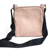 Steve Madden Purse B Glamm Crossbody Bag Signature Logo Pink Adjustable Strap