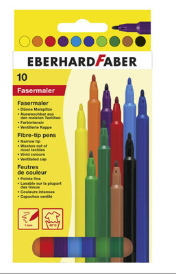 Eberhard Faber Fasermaler 10 Farben auswaschbar Fasermaler Kinder Schule KiTa