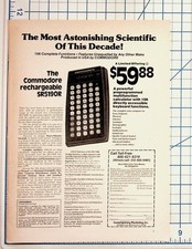 Vintage 1970s Commodore SR5190R Calculator Magazine Print Ad USA
