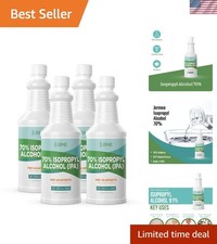 Medical Grade Isopropyl Alcohol 70 - Essential First Aid Antiseptic, 4 Bottles
