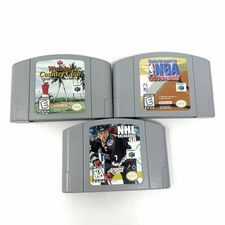 Lot Of 3 Nintendo 64 Games NHL Breakaway 98 Kobe NBA Courtside Waialae Golf