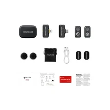 Hollyland LARK A1 Combo Wireless Mic with USB-C, Lightning RX, Charging Case