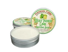 West Indies Lime Premium Shaving Soap. All-natural ingredients (4oz/100 gram)