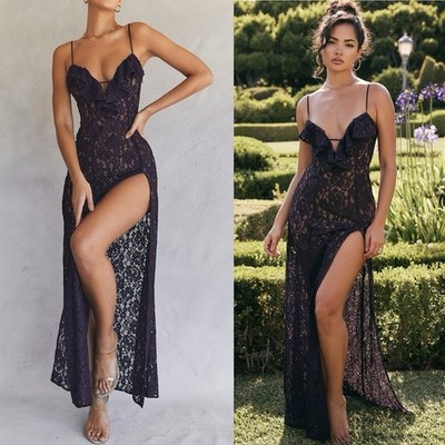 'Malia' Night Shade Lace Maxi Dress 'Malia' Night Shade Lace Maxi Dress