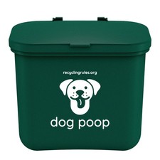 Small Hanging Wastebasket for Dog Poop in Green for Smaller Dogs 25 lbs.