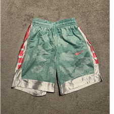 Nike Youth Medium Dri-FIT Mesh Camo Basketball Shorts Drawstring Elastic Waist