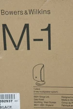 Sealed - Bowers & Wilkins M-1 Single Speaker Matte Black s4 100W NEW IOB