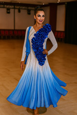 Ballroom/Smooth Competition Dance Dress. SIZE M-L. Crystals Ab luxe . Waltz...