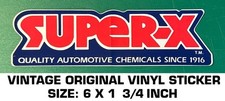 SUPER-X QUALITY AUTOMOTIVE CHEMICALS - VINTAGE ORIGINAL VINYL DECAL STICKER