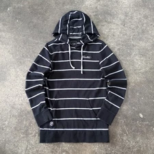 Primitive Hoodie Sweatshirt Mens S Black Striped Pullover Sweater Skater Y2K