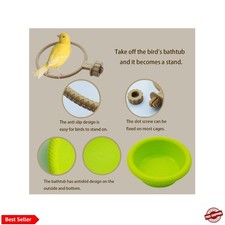 Multi-Function Caged Bird Bath Bird Cage Parrot Supplies Bathing Tub for Cana...
