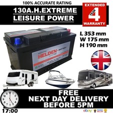 12V 130ah DEEP CYCLE LEISURE Battery, CARAVAN, MOTORHOME, BOAT Sealed for life  