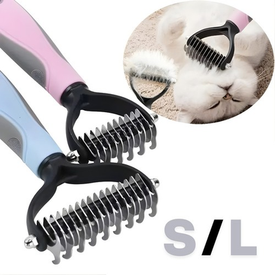 #ad Professional Pet Grooming Tool 2 Sided Undercoat Dog Cat Shedding Comb Brush Pet $3.99