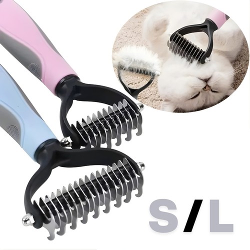 Professional Pet Grooming Tool 2 Sided Undercoat Dog Cat Shedding Comb Brush Pet