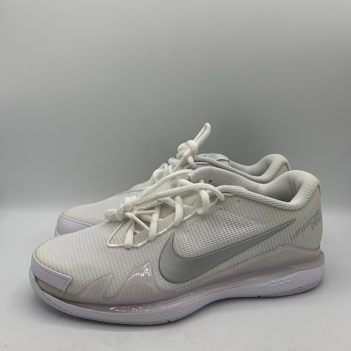 Size 8 - NikeCourt Air Zoom Vapor Pro White Metallic Silver W for