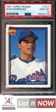 1991 TOPPS TRADED #101T IVAN RODRIGUEZ RC RANGERS HOF PSA 10
