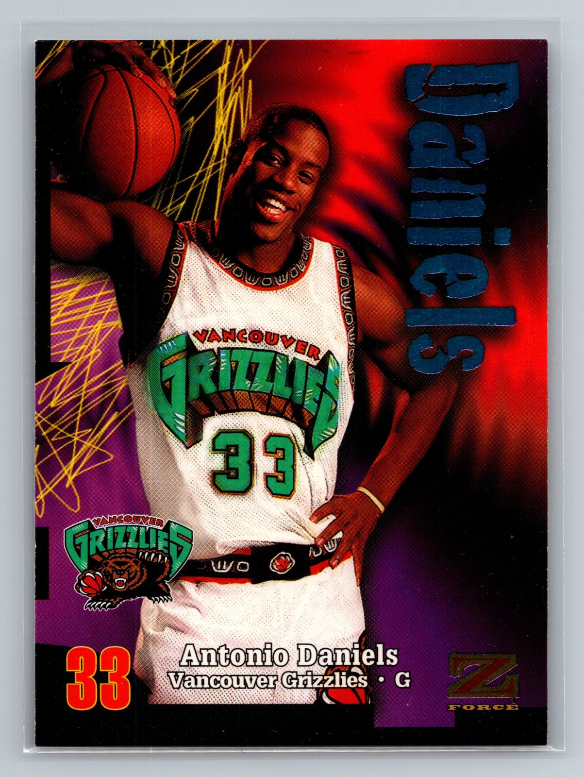 1997-98 SkyBox Z-Force #175 Antonio Daniels Rave #/399