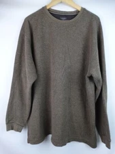 Geoffrey Beene Men's Shirt XL Brown Heavy Ribbed Long Sleeve Top