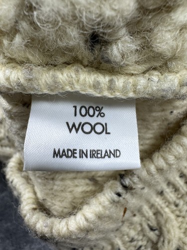 Aran Crafts Maglione Maglia Cavo Uomo S Crema Irlanda Pescatore 100% Lana - Foto 8 di 11