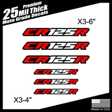 CR125R Decals thick moto grade material FREE SHIPPING!!!