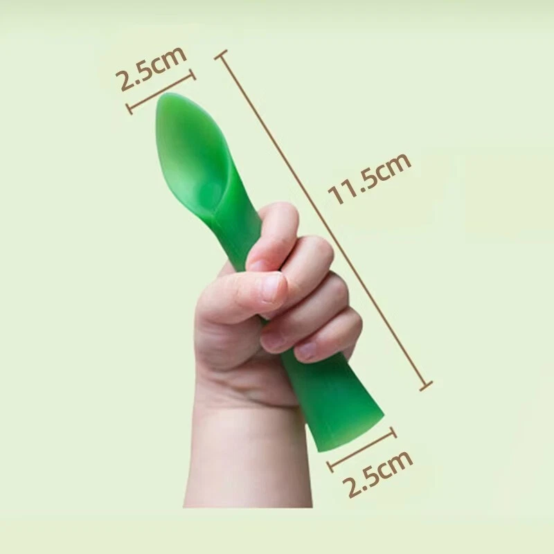 Award-Winning Baby Training Spoon Set - 100% Silicone Self-Feeding Utensils - Image 4 of 4