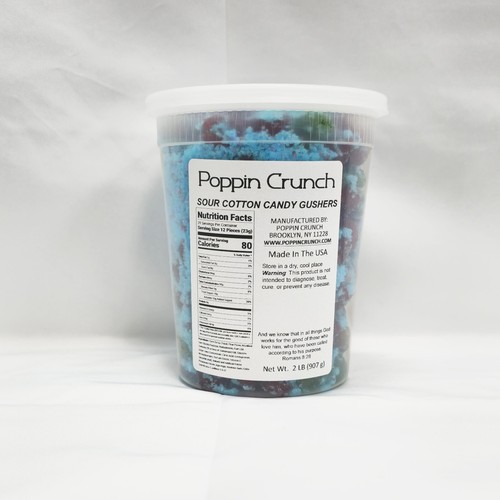Poppin Crunch Cotton Candy Gushers Candy Snacks Choice of Sweet or Sour - Picture 8 of 8