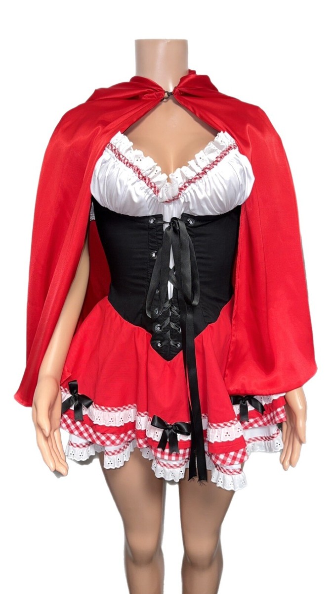 Little Red Riding Hood Trashy Lingerie Costume M Halloween party cosplay hood | eBay Little Red Riding Hood Trashy Lingerie Costume M Halloween party cosplay hood | eBay