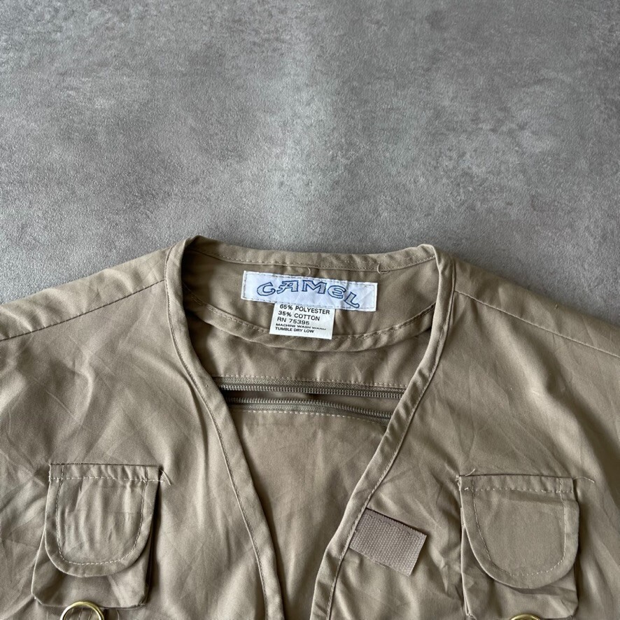 Camel USA Hunting Gilet Mens Small Joes Club Hiking Fishing Vest, Beige image 7