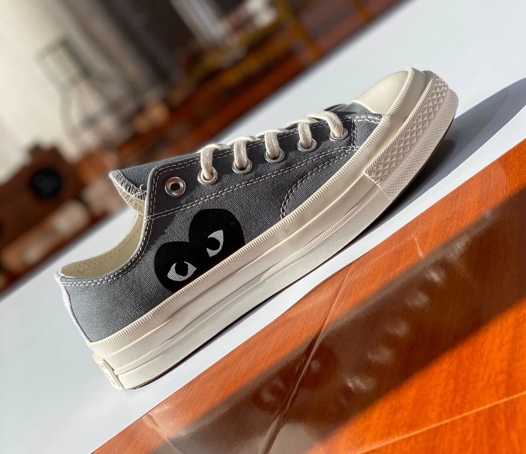 Herske killing Afgang Converse Comme des Garcons PLAY x Chuck 70 Low 'Steel Gray' 171849C | eBay