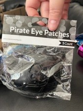 Black Pirate Eye Patches Party Favors 5ct. New