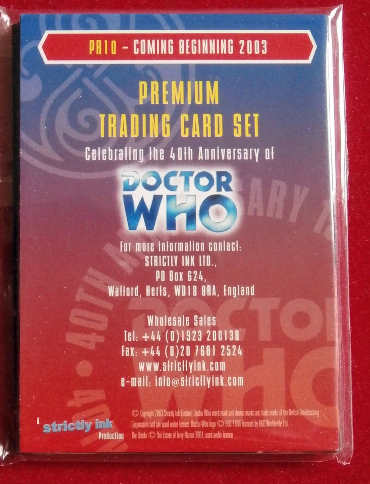 DR WHO - 40 Aniversario - #204 de 999 Juego Promocional Completo de 10 Tarjetas FÁMINA DORADA Foto 4 de 4