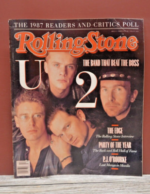 Vintage March 10 1988 Rolling Stone Magazine U2 The band that beat the Boss 