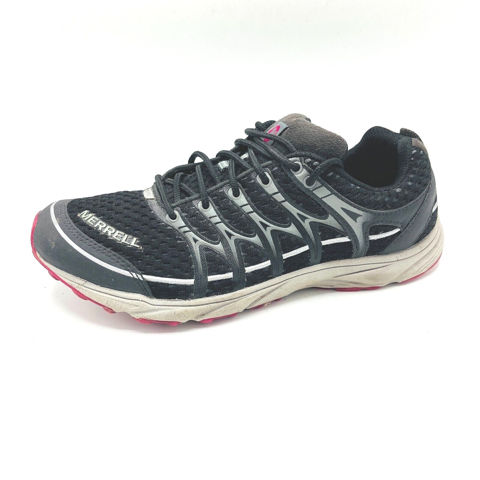 Merrell Carbon Black Pink Sneakers Running Shoes Athletic Performance Womens 8