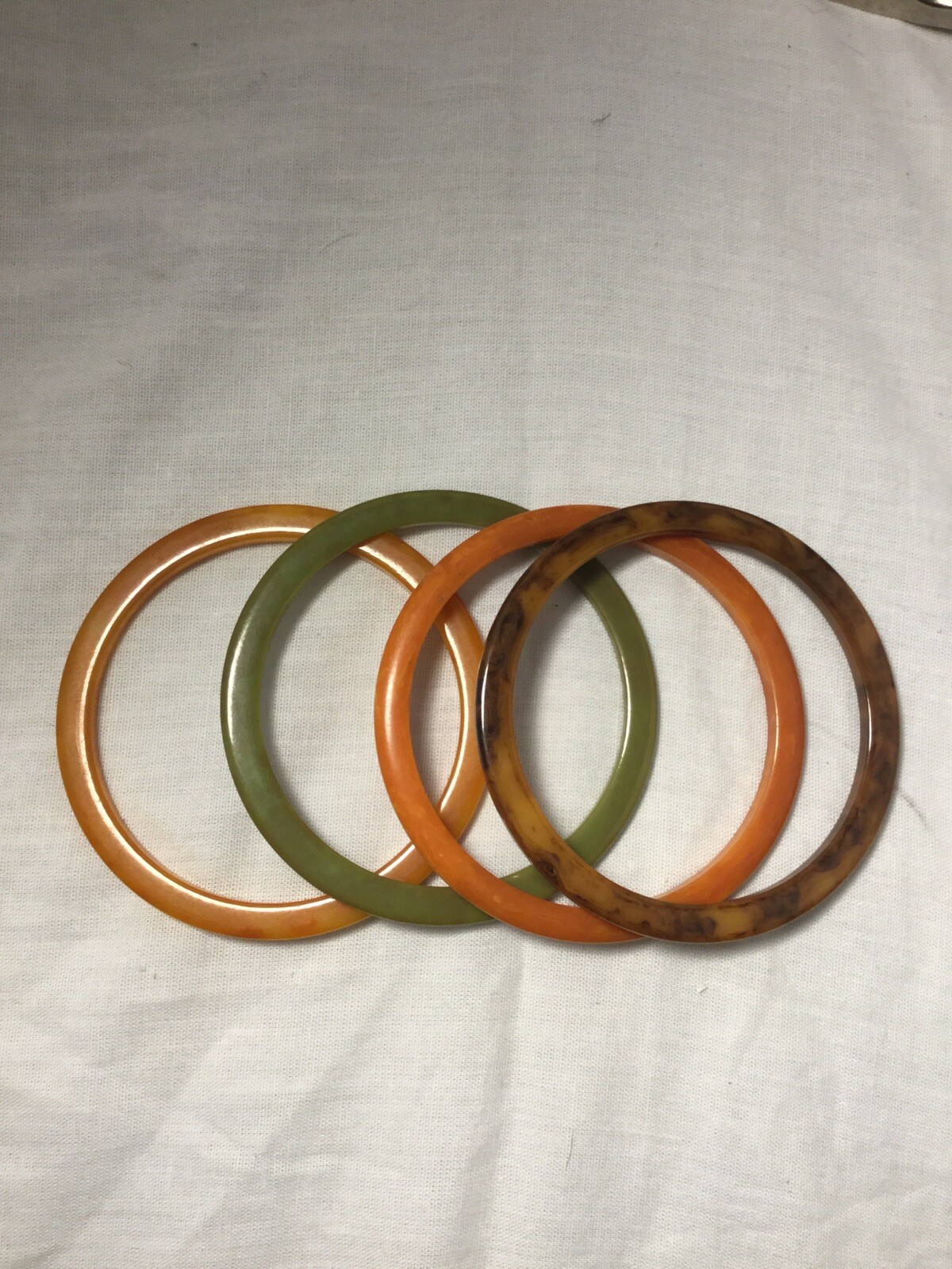 4 Bakelite Bracelets eBay