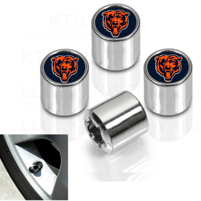 New NFL Chicago Bears Car Truck SUV Plastic Chrome Finish Tire Valve Stem Caps