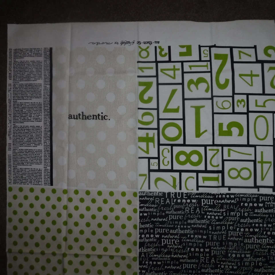 Authentic by Sweetwater for Moda Numbers Polka Dot Floral Words Fabric 34" x 60" - Image 3 of 4