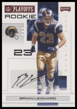 2007 Playoff NFL Playoffs #106 Brian Leonard Signatures Red 66/100