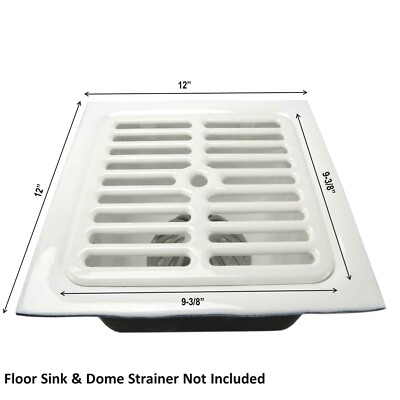 GSW Floor Sink Top Grate with Ceramic Surface FS-TF, 9-   x 9-   x 1-¼  FullSize
