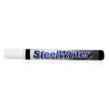 Steelwriter Metal Marking Paint Pen - White - Washable Marker For Steel