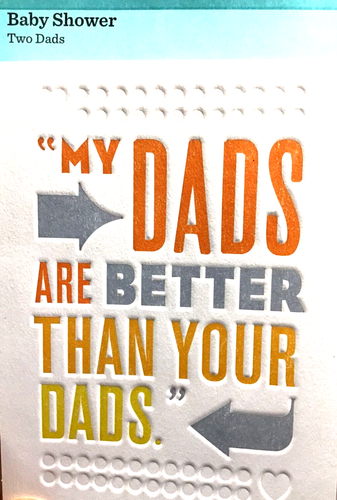 Hallmark FELICITACIONES BEBÉ para 2 PAPÁS PADRES DEL MISMO SEXO/Baby Shower- 46E - Imagen 1 de 18