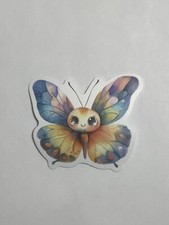 Cute Colorful Butterfly Sticker, 2 Inch, Matte Vinyl, Die Cut, 0005e
